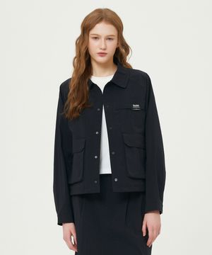 메일러 에센셜 긴팔 셔켓 우먼 BLACK