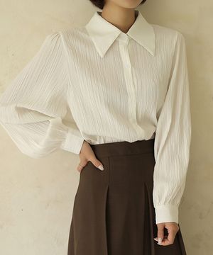 링클 카라넥 블라우스