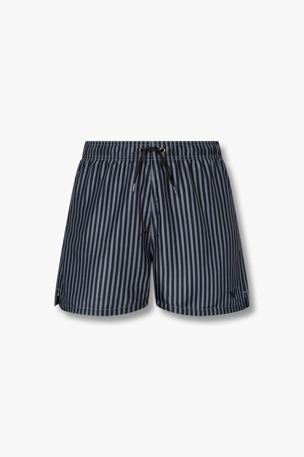 엠포리오 아르마니 언더웨어(EMPORIO ARMANI UNDERWEAR) 남성 스트라이프 패턴 스윔 쇼츠 _블랙 0815121004