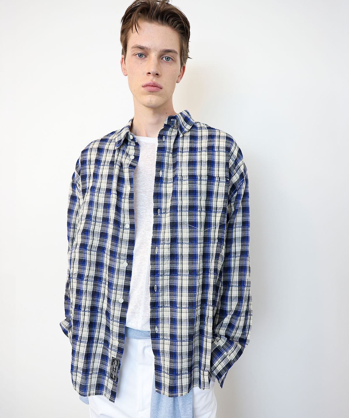 애니타임로릭(ANYTIME LOREAK) IRIS SHIRT - O.BLUE