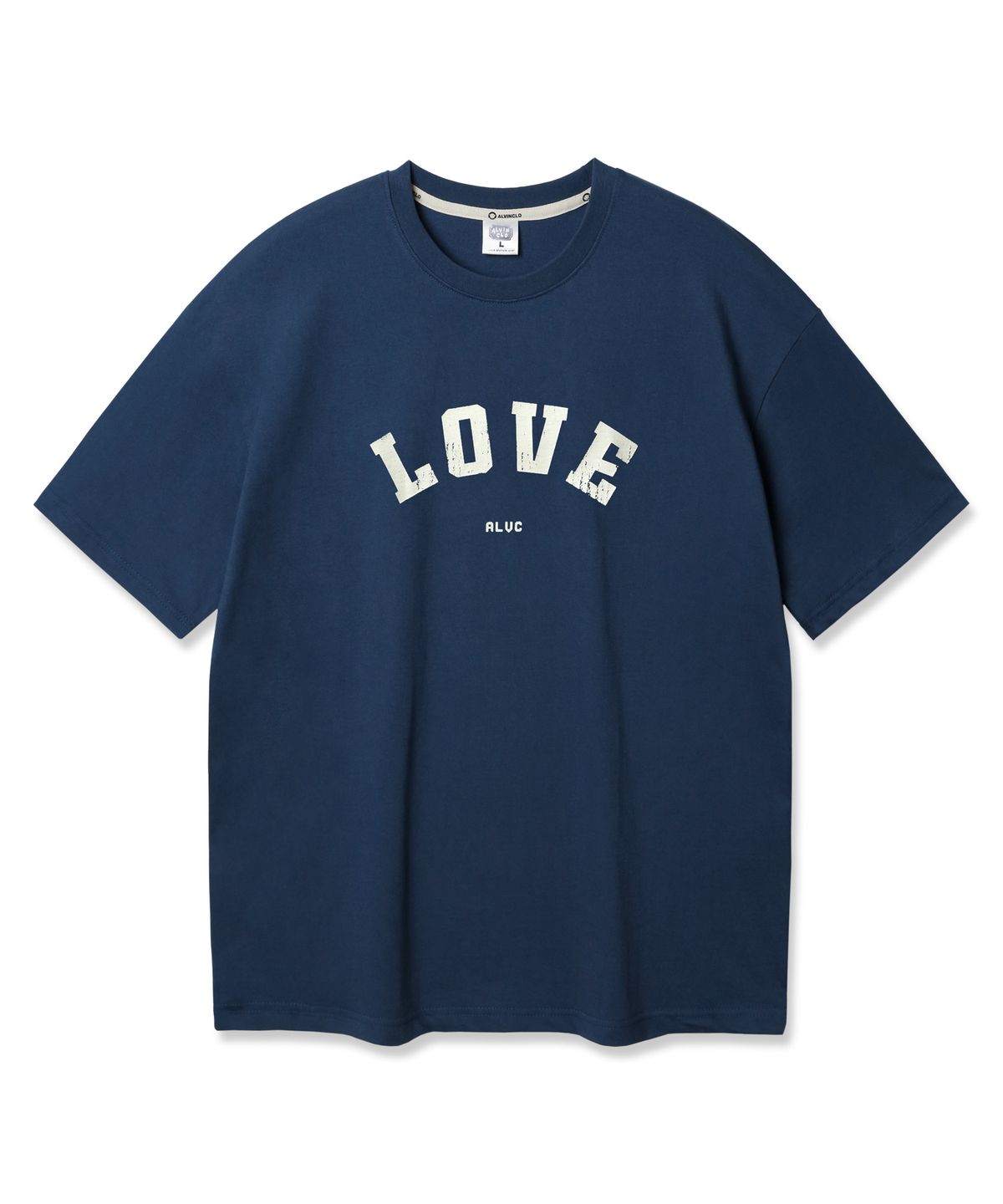 앨빈클로(ALVINCLO) LOVE 오버핏 반팔티 AST4737 (3 COLOR)