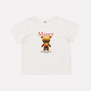 MAUER BER-BEAR GRAPHIC CROP TEE (WHITE)