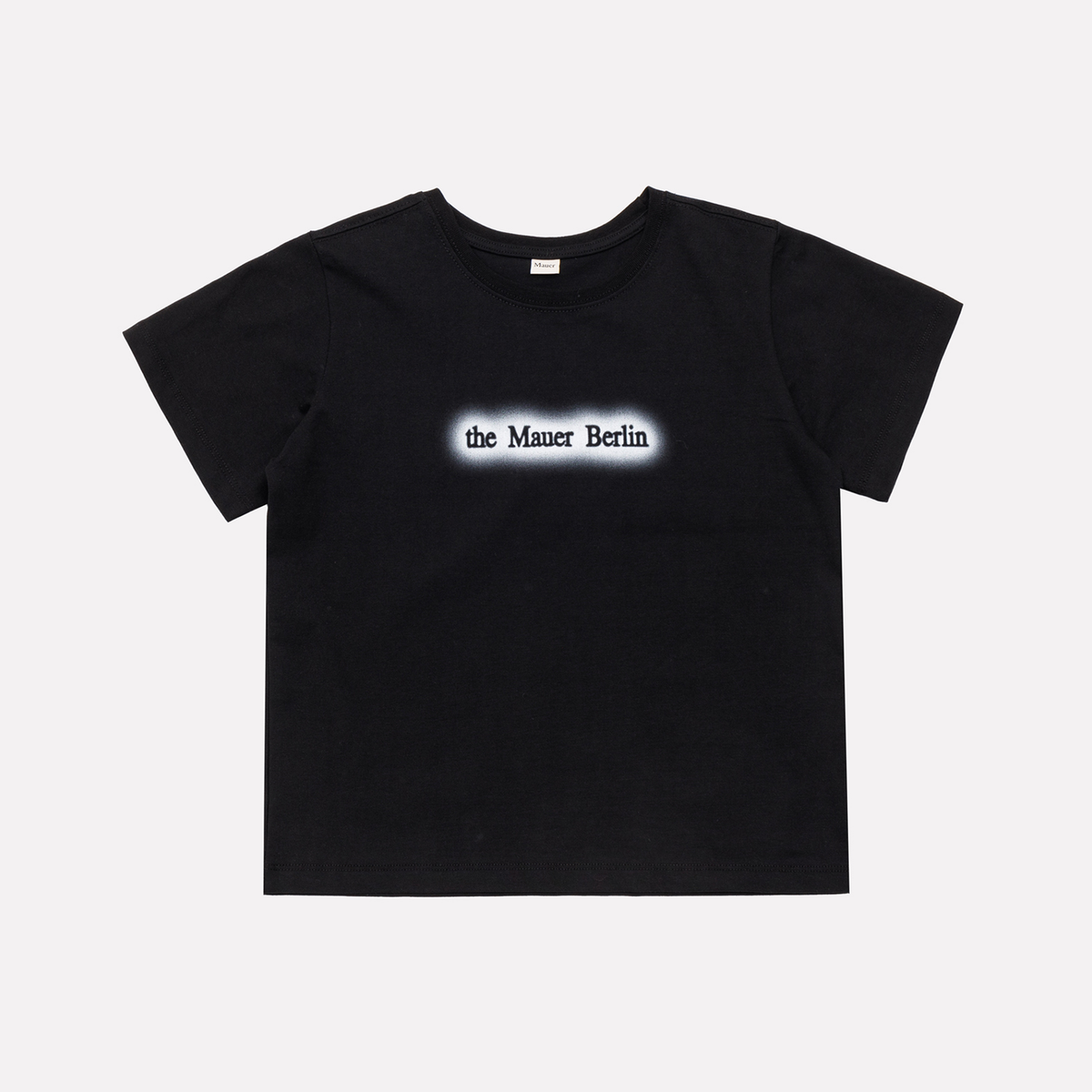 마우어(MAUER) MAUER EDGE POINT LOGO CROP TEE (BLACK)