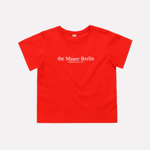 MAUER POINT LOGO CROP TEE (O/RED)