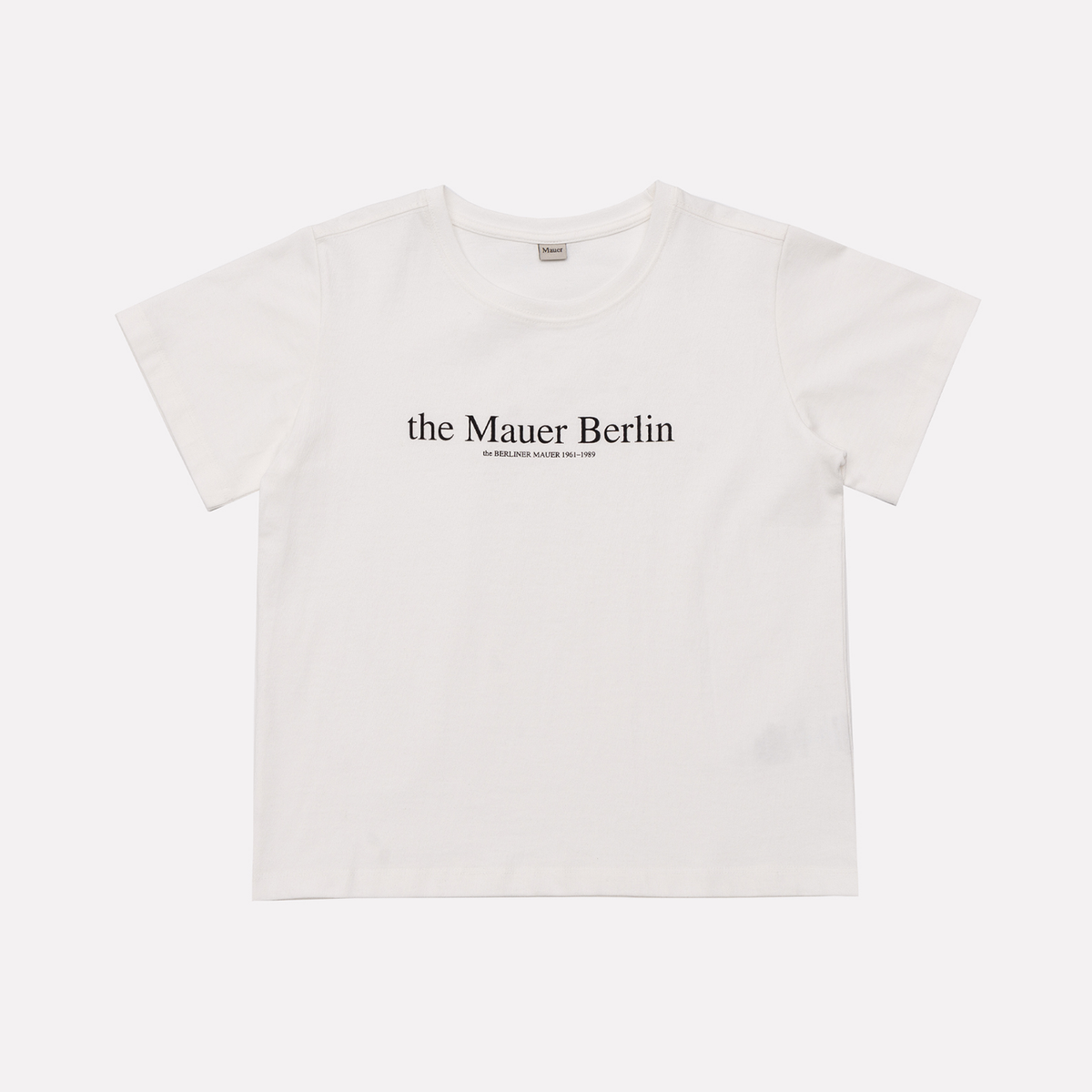 마우어(MAUER) MAUER POINT LOGO CROP TEE (WHITE)