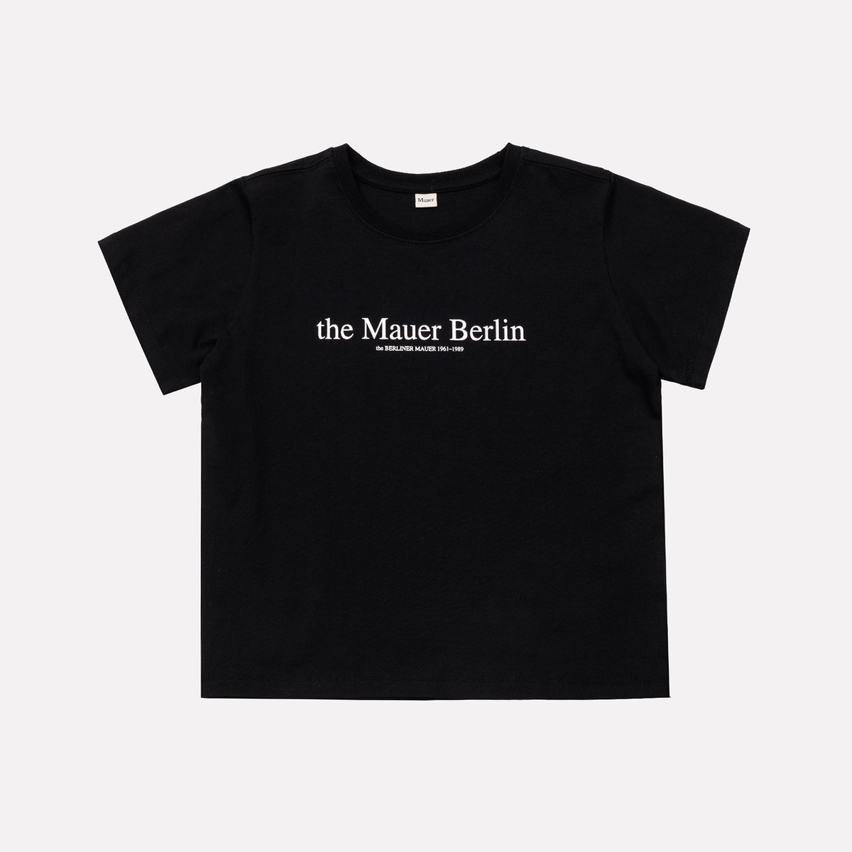 마우어(MAUER) MAUER POINT LOGO CROP TEE (BLACK)