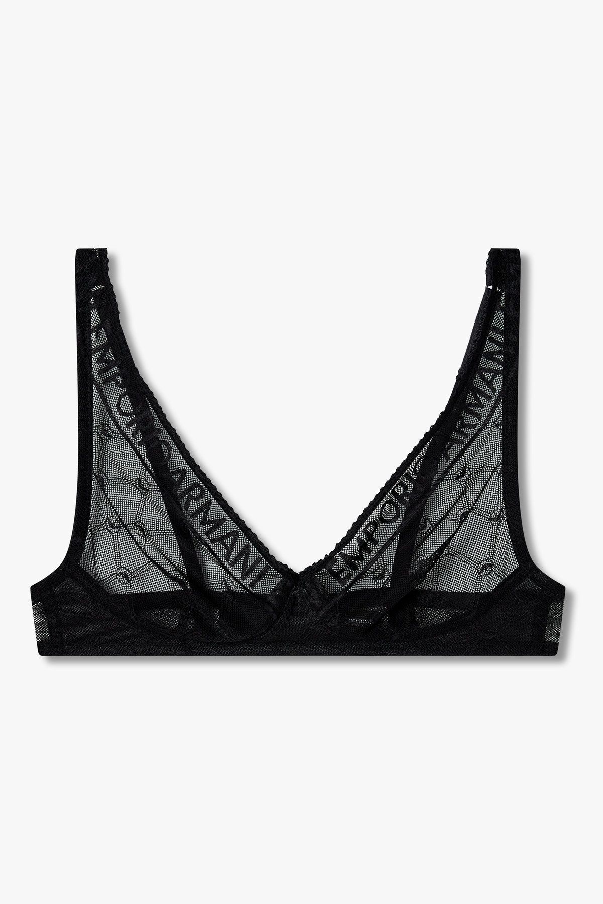 엠포리오 아르마니 언더웨어(EMPORIO ARMANI UNDERWEAR) 여성 패턴드 메쉬 브라렛 브라 _블랙 0825181506