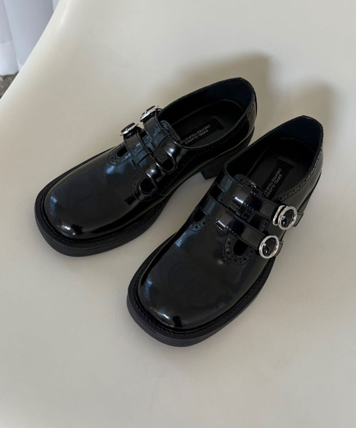 에펠클래식(EIFFELCLASSIC) SAGE mary jane loafer_ black 세이지 메리제인 로퍼 5cm