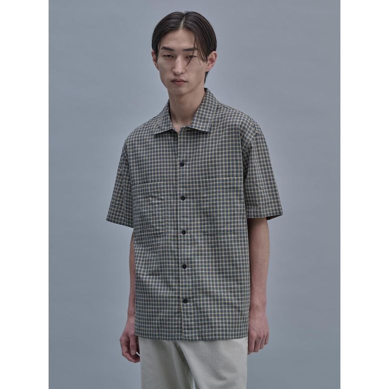 Micro Pattern Cloud Shirts  Mustard