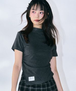 다이애나 언밸런스 하프 탑 [CHARCOAL]