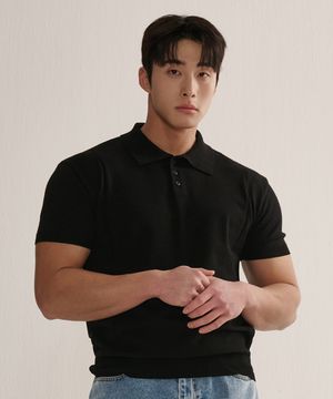 라인 카라 머슬 니트_2color