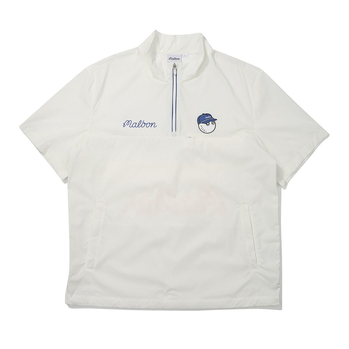말본 골프(MALBON GOLF) 버킷 포인트 우븐 아노락 OFF WHITE