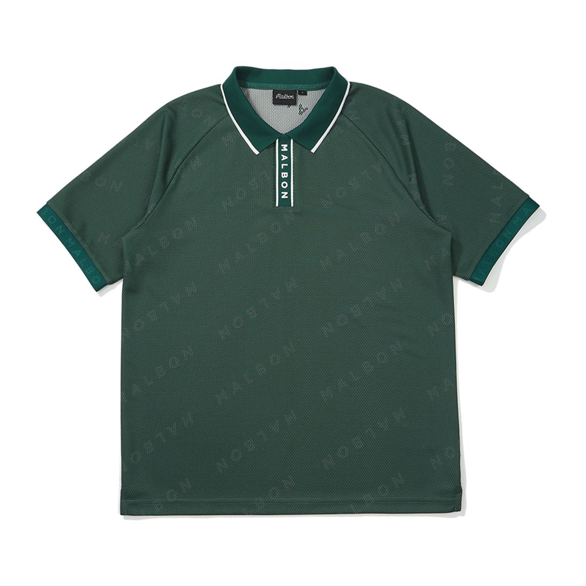 말본 골프(MALBON GOLF) 말본 자카드 폴로 티셔츠 GREEN (MAN)