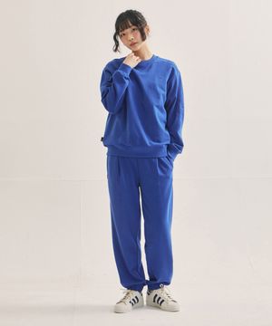 커버 스티치 스웨트 셔츠 셋업[울트라마린]