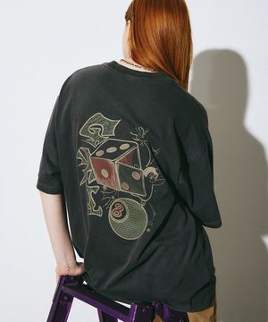 포켓 게이머 피그먼트 반팔 티셔츠 차콜