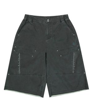 스트럭쳐 코튼 워싱 버뮤다 팬츠-카키