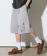 홀스 자수 버뮤다 팬츠 그레이
