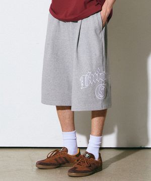 유니언즈 아플리케 버뮤다 팬츠 그레이