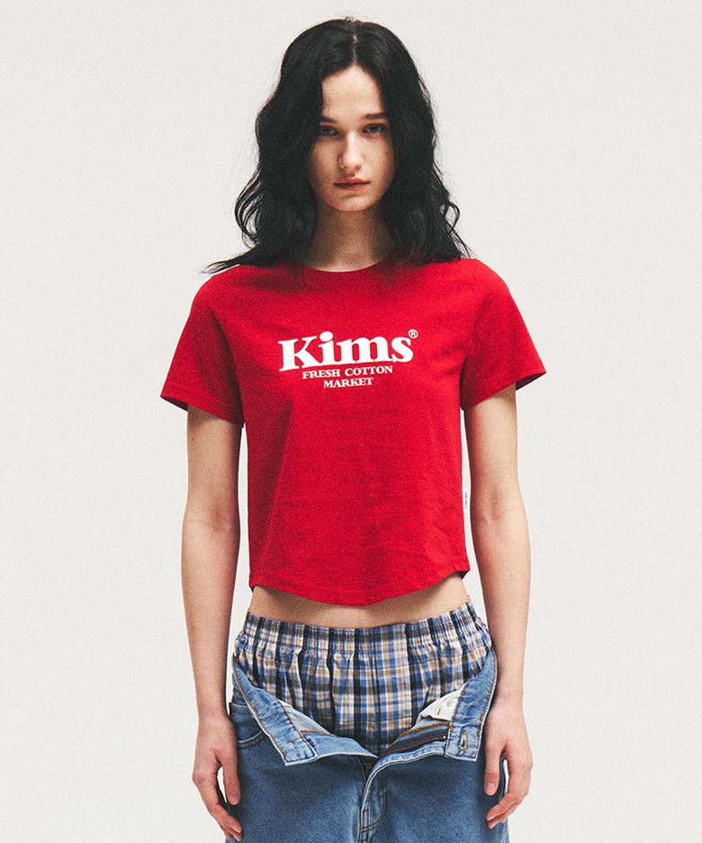 (Unisex) Kims Bam Logo Tee Red