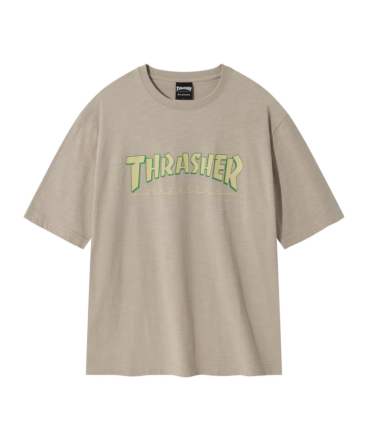 트레셔(THRASHER) 2도 매거진 슬럽 반팔 티셔츠 베이지