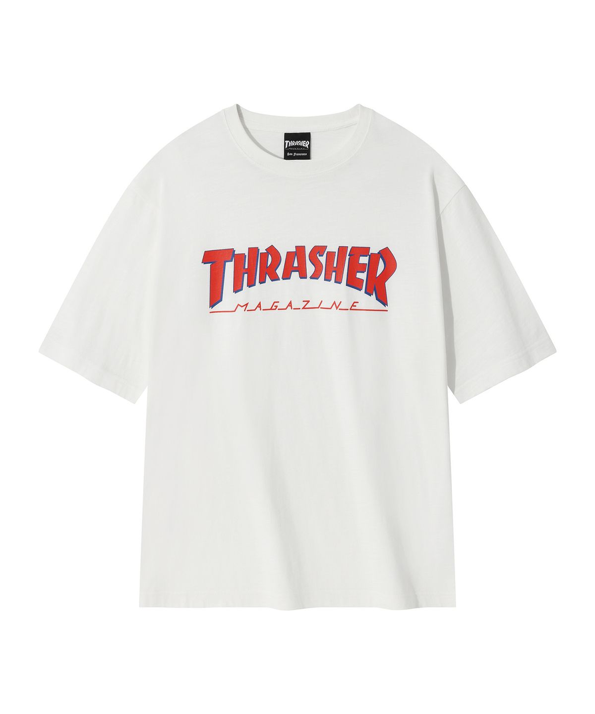 트레셔(THRASHER) 2도 매거진 슬럽 반팔 티셔츠 화이트