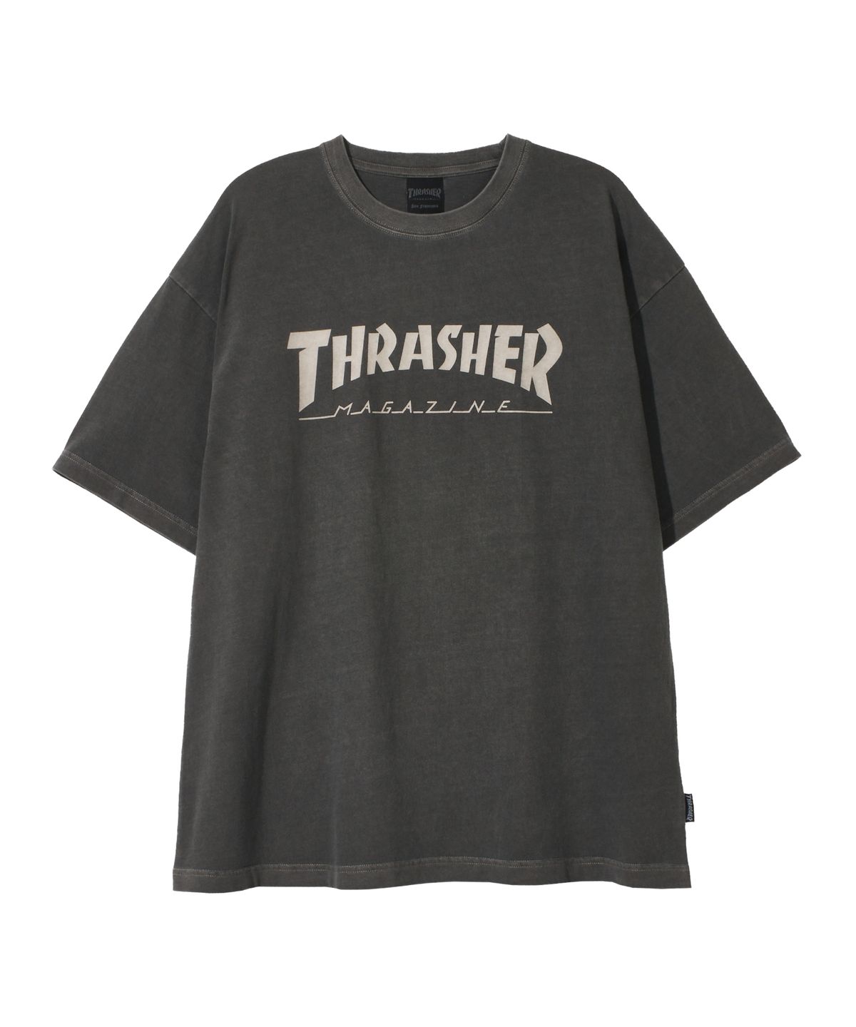 트레셔(THRASHER) 매거진 피그먼트 다잉 반팔 티셔츠 차콜
