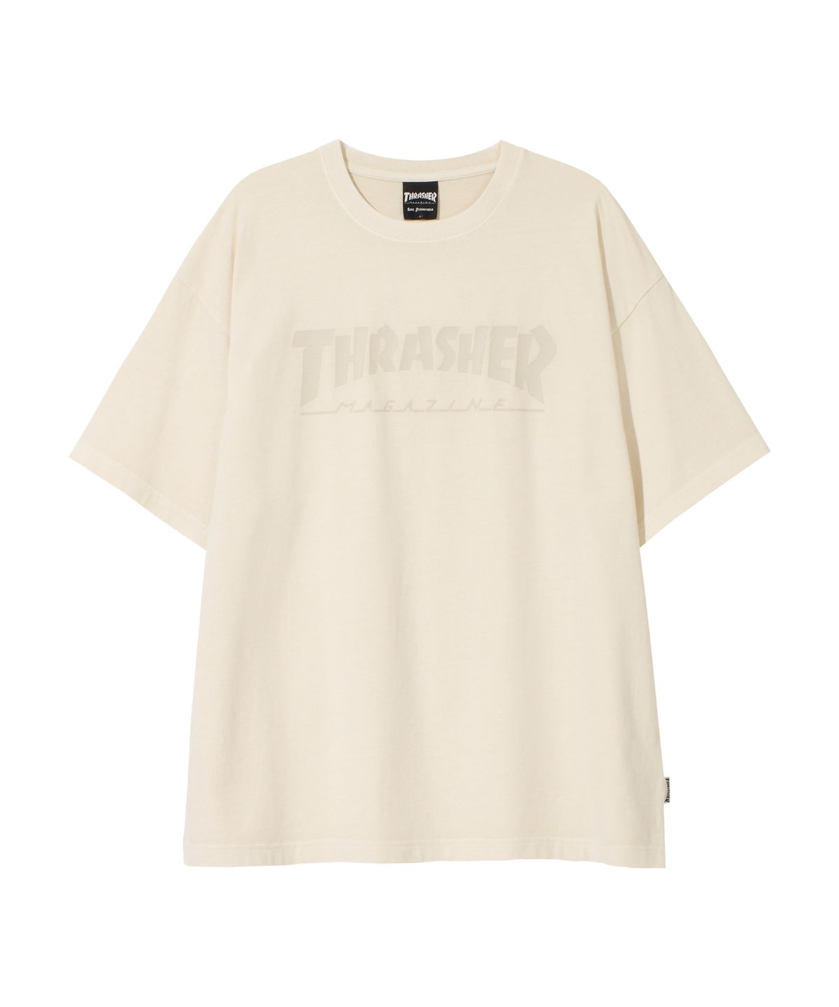 트레셔(THRASHER) 매거진 피그먼트 다잉 반팔 티셔츠 크림