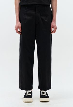 세미와이드 코튼 팬츠 블랙 ZH2PT211BK