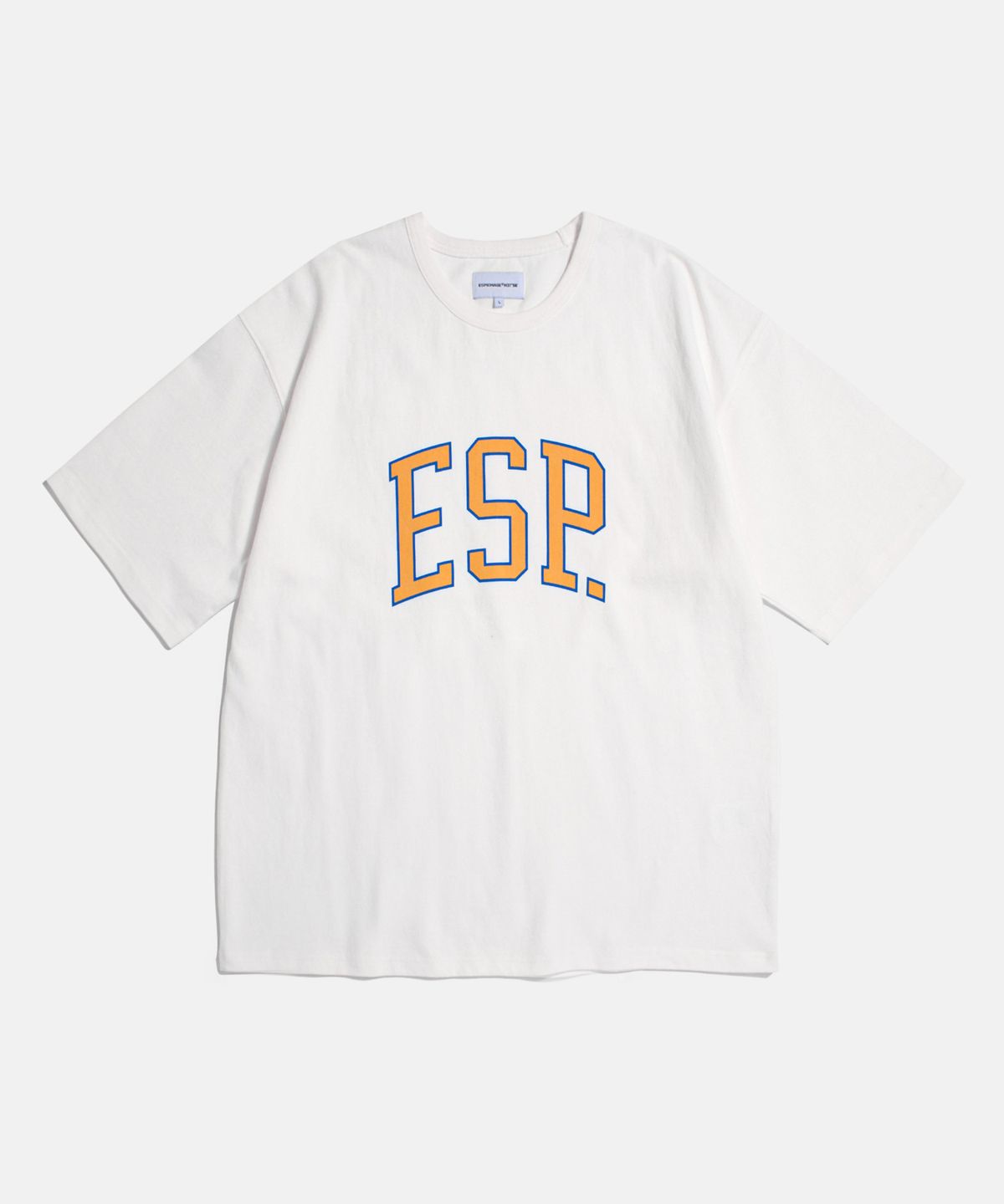 에스피오나지(ESPIONAGE) ESP.College Logo Heavyweight Tee Off White
