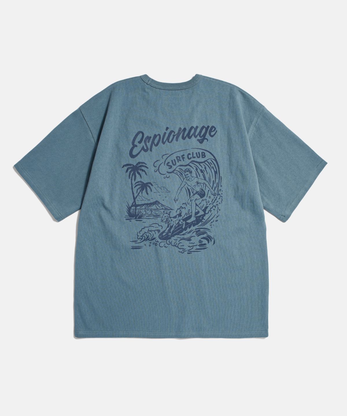 에스피오나지(ESPIONAGE) Surf Club Heavyweight Tee Faded Blue