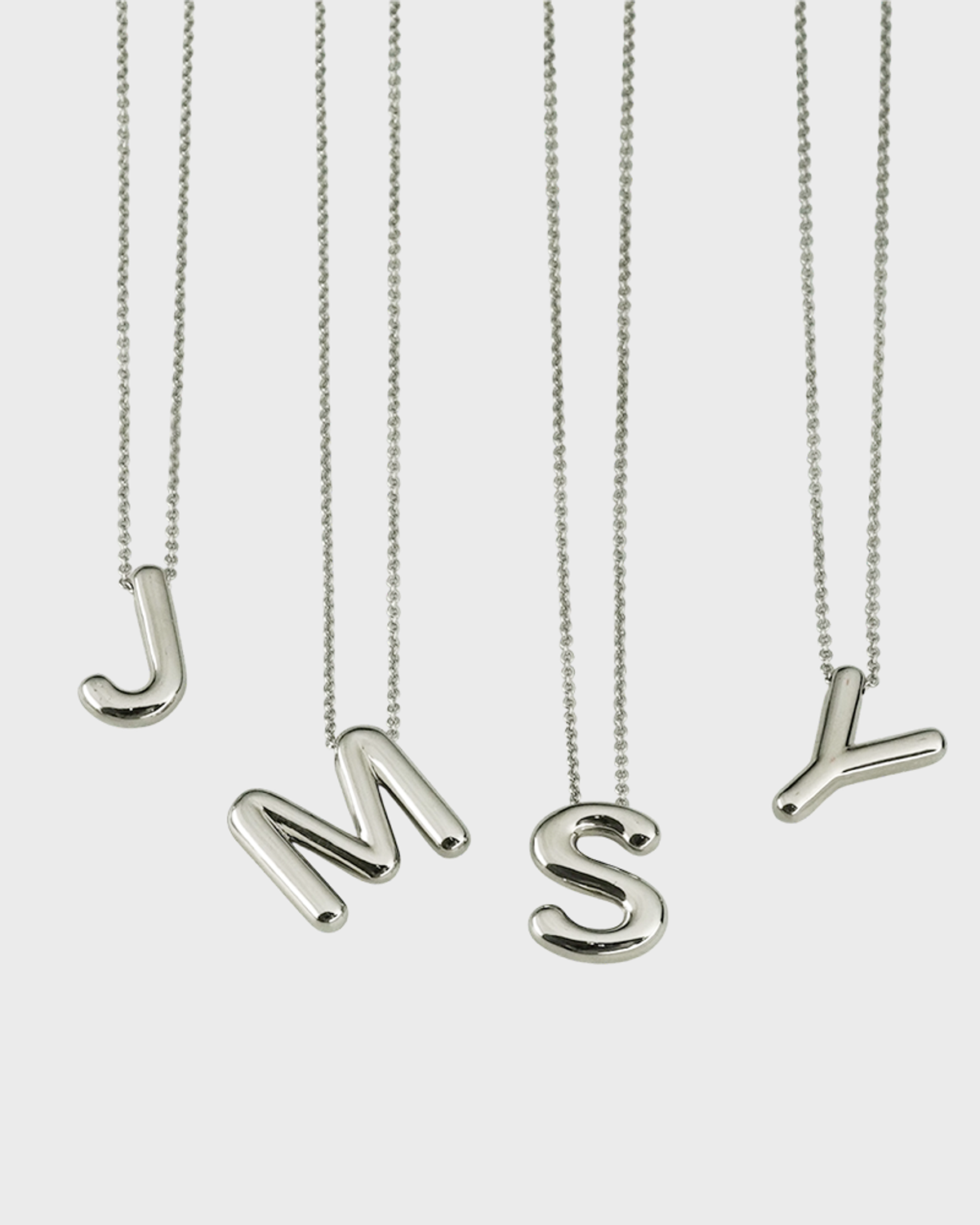 잇더즌매터(IT DOESN'T MATTER) Chubby initial necklace (7 Letters, Silver)