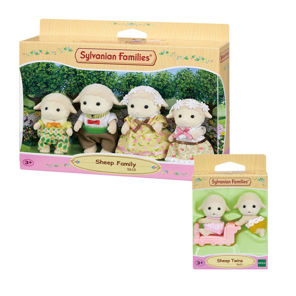 실바니안 패밀리(SYLVANIAN FAMILIES) 5619-양 가족 + 5621 양 쌍둥이
