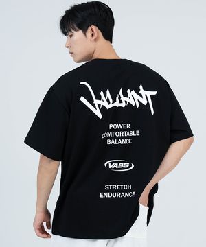 T2502 워크아웃 오버핏 반팔티 [블랙]