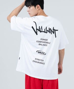 T2502 워크아웃 오버핏 반팔티 [화이트]