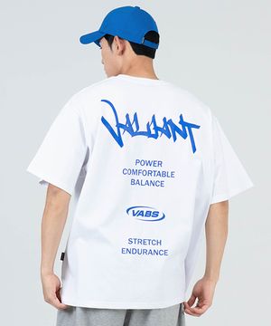 T2502 워크아웃 오버핏 반팔티 [블루]