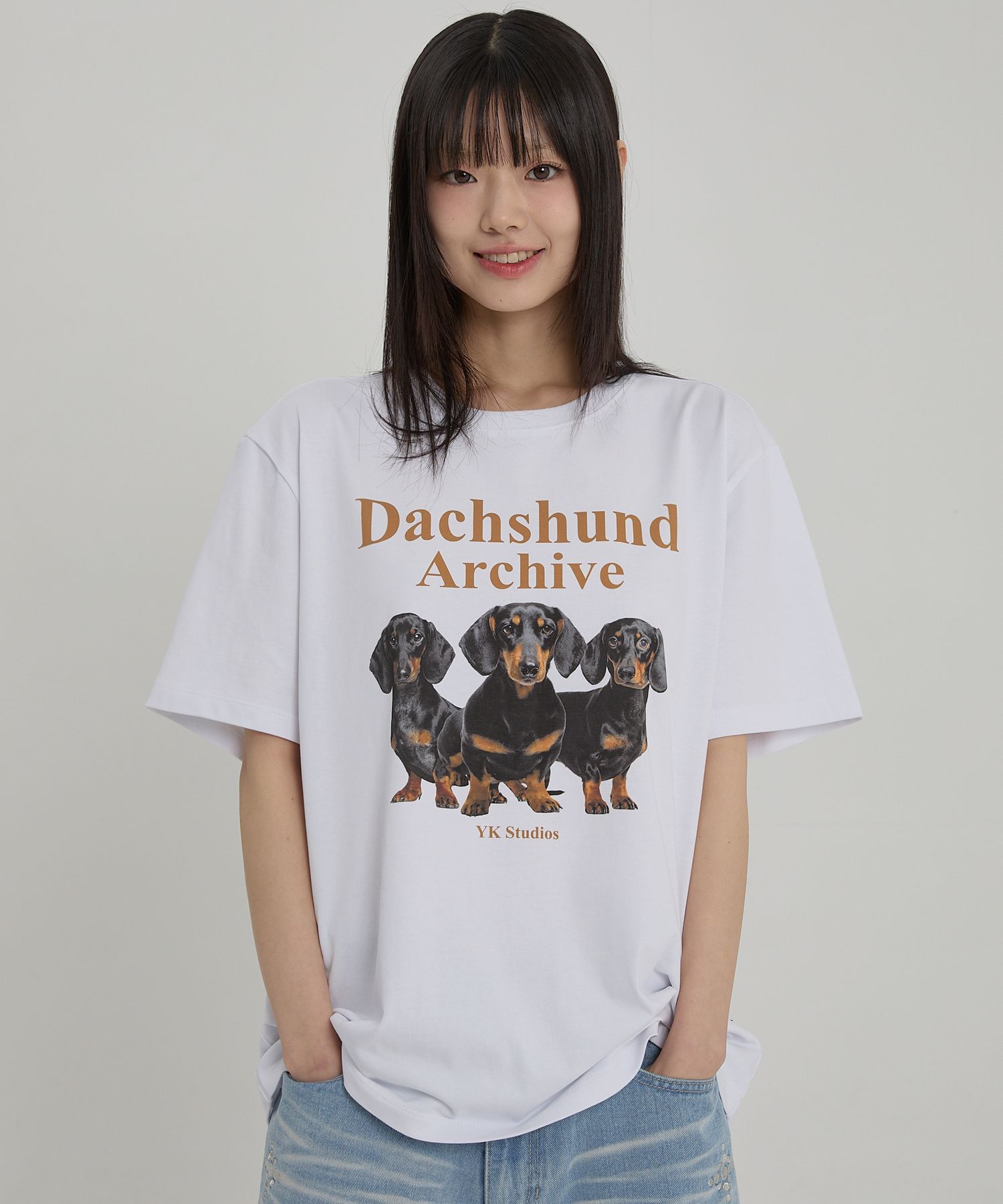 MUSINSA | WAI KEI Dachshund Archive Short Sleeve T-Shirt