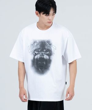 T2503 울프 오버핏 반팔티 [화이트]