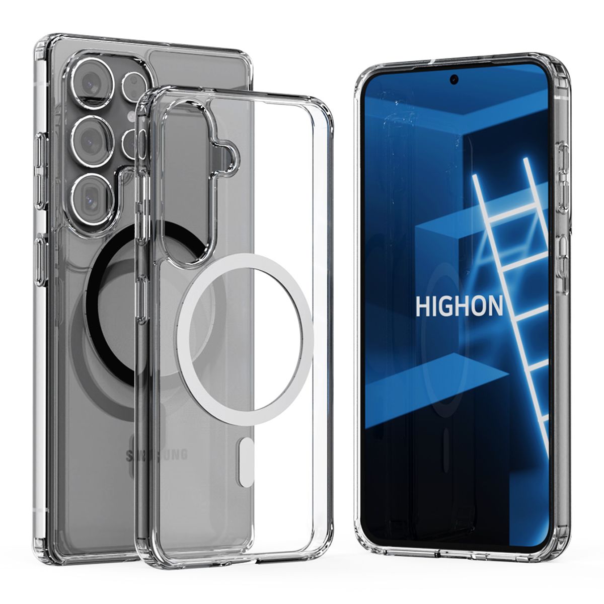 하이온(HIGHON) 갤럭시 S25 울트라 케이스 탑범퍼 플러스 맥세이프 호환 크리스탈 B형