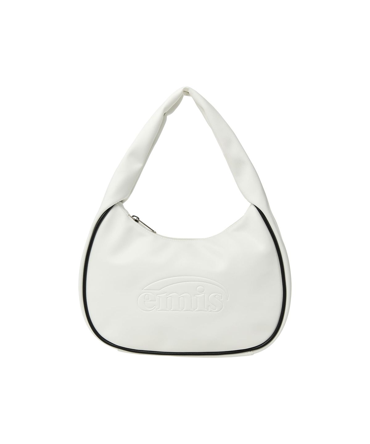 이미스(EMIS) EMBOSSED LOGO HOBO BAG-WHITE