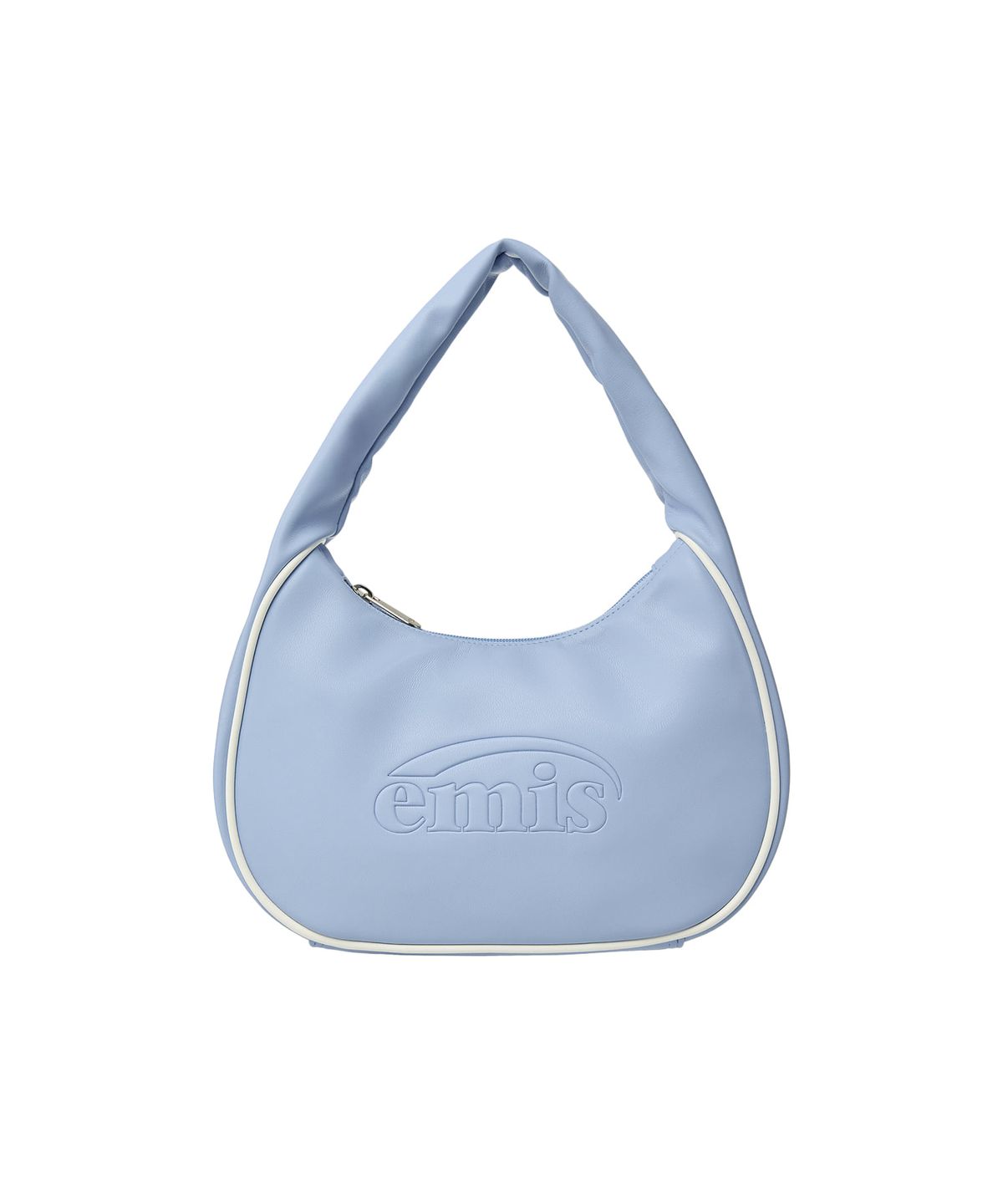 이미스(EMIS) EMBOSSED LOGO HOBO BAG-SKY BLUE
