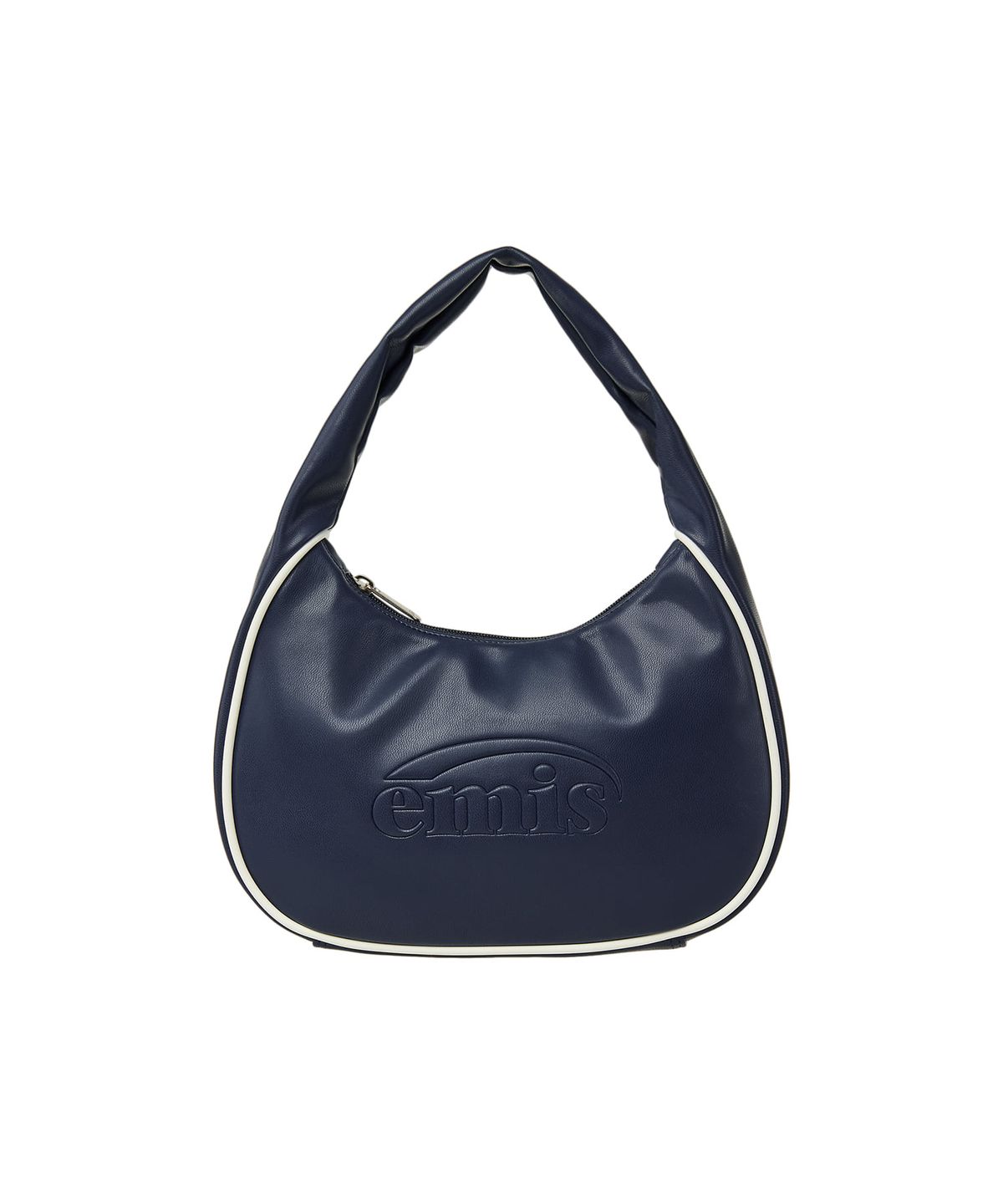 이미스(EMIS) EMBOSSED LOGO HOBO BAG-NAVY