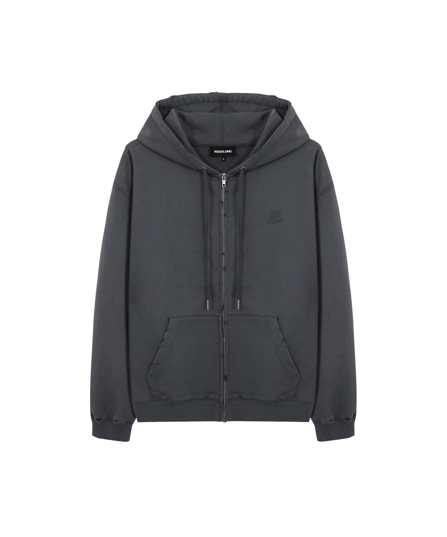 [WOOALONG]★25SS★韓国人気★Vintage Semi-Loose Hood Zip-up MUSINSA | WOOALONG Vintage Semi-Loose Hood Zip-up - FADE
