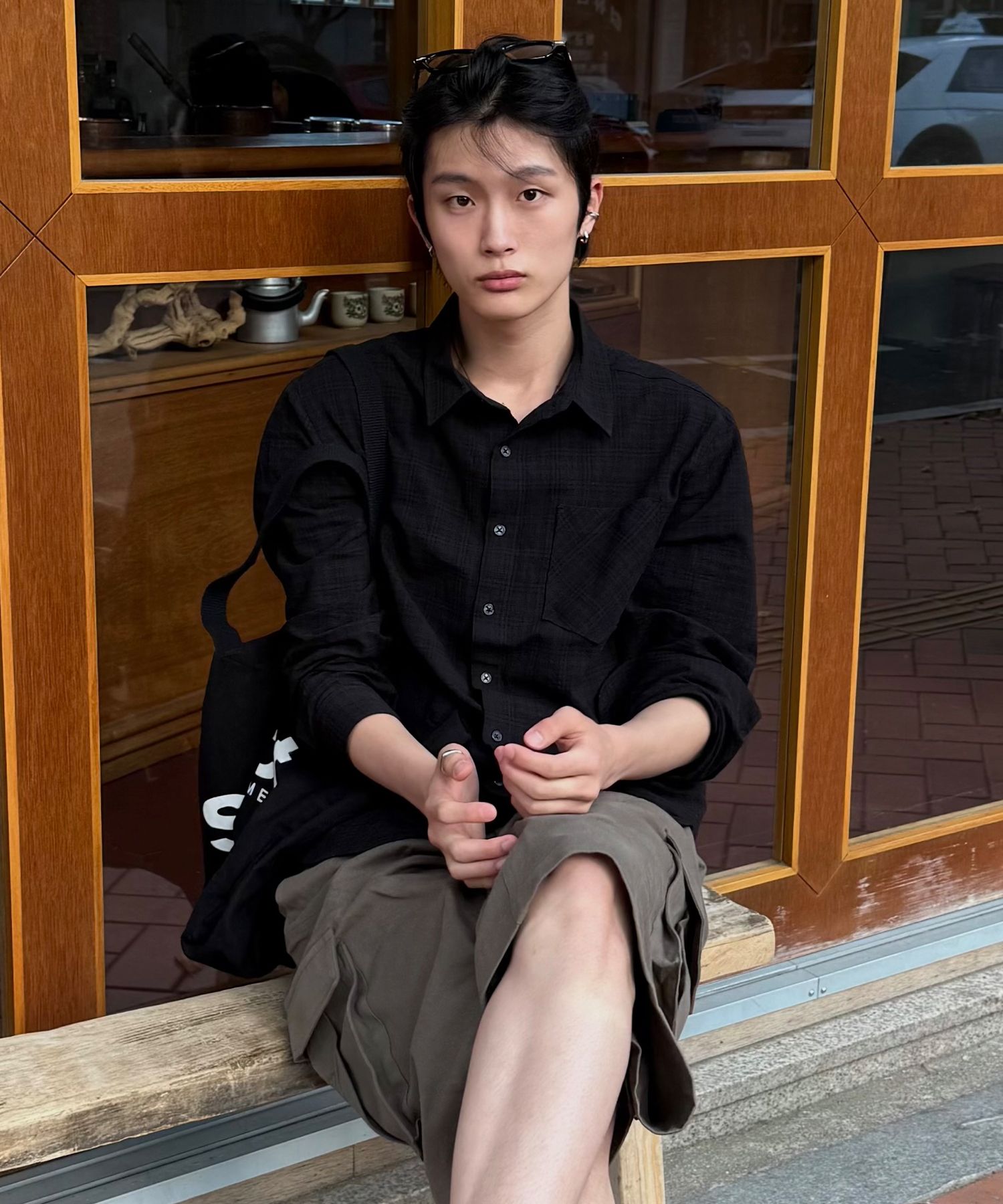 [WOOALONG]★25SS★韓国人気★Tone-on-Tone Check shirt Designer fashion, Seoul-fully created | W Concept