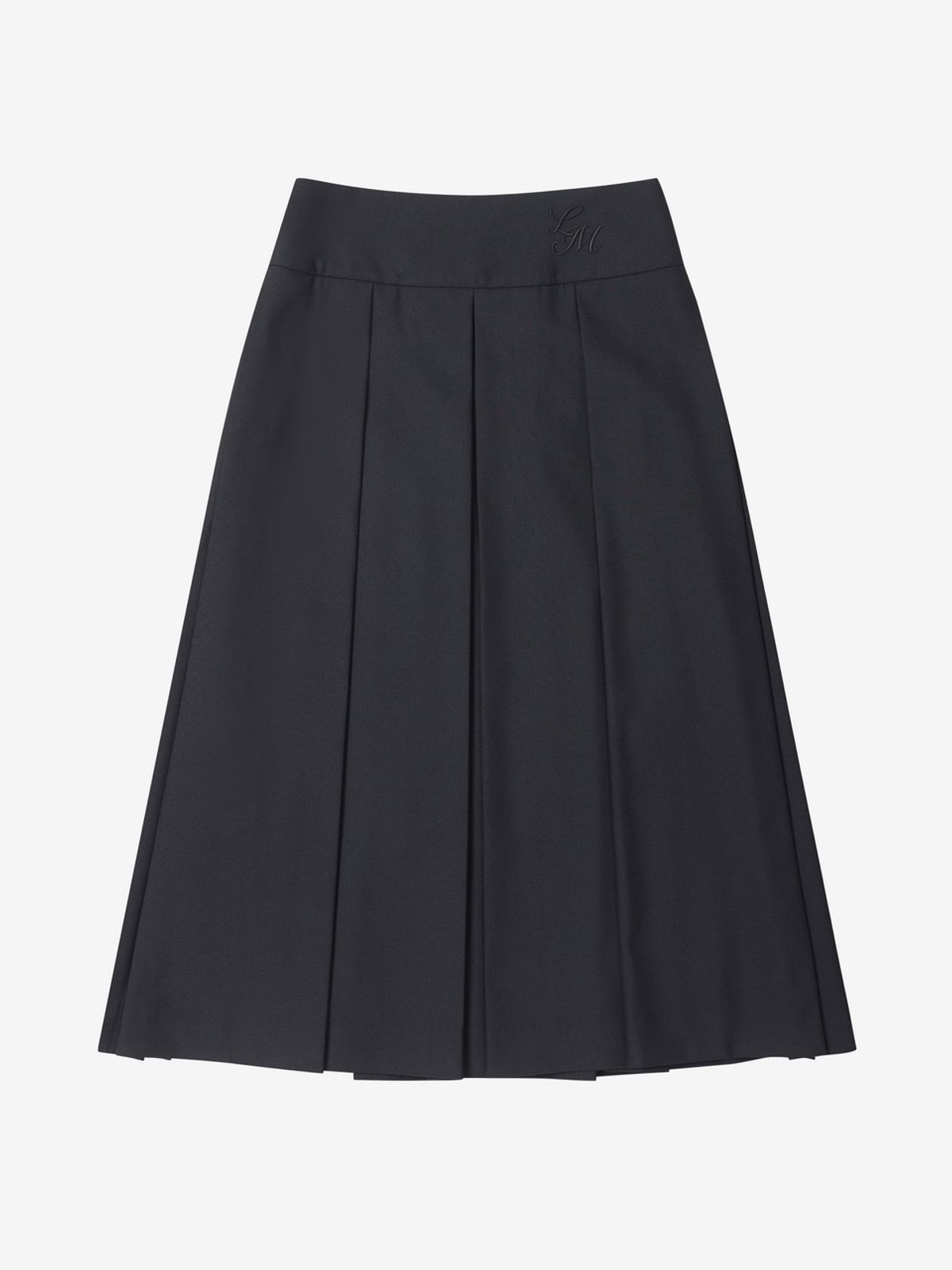 엘유브이엠(LUVM) PLEATED LONG SKIRT_BLACK