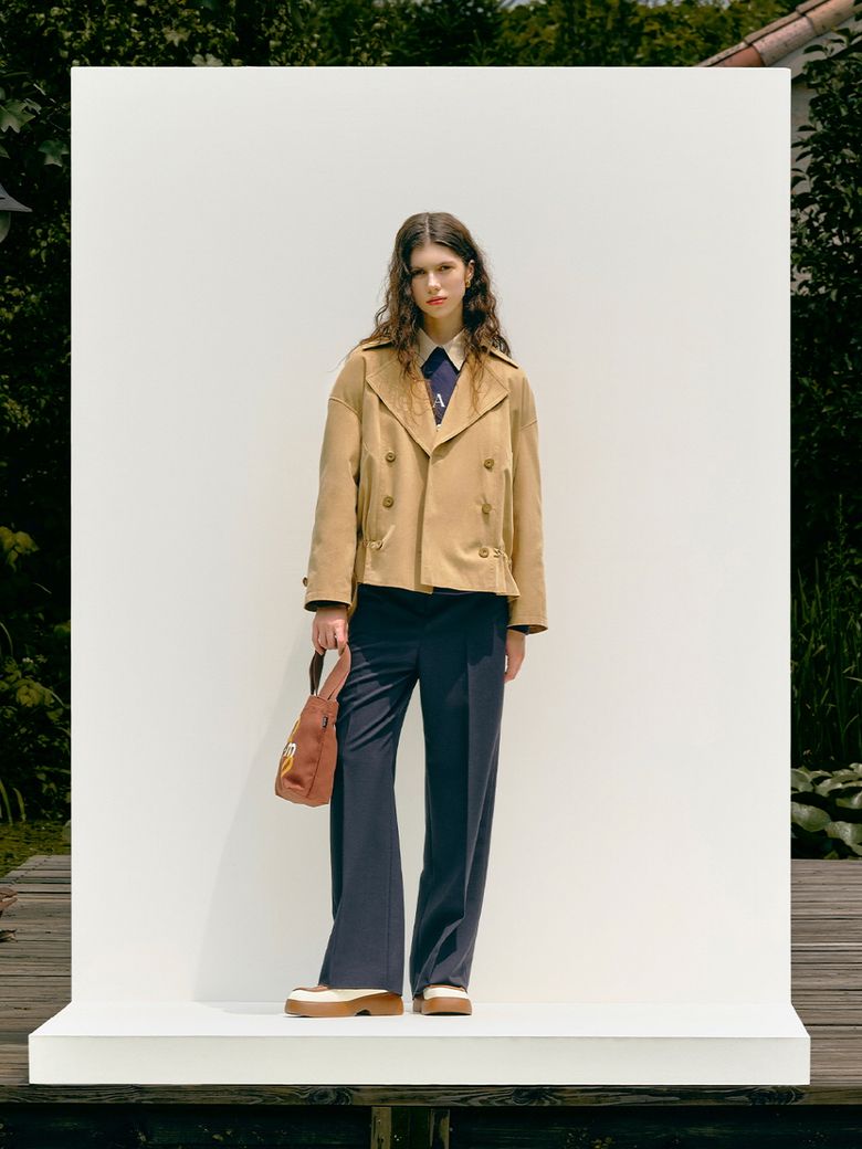 STRING SHORT TRENCH_CAMEL