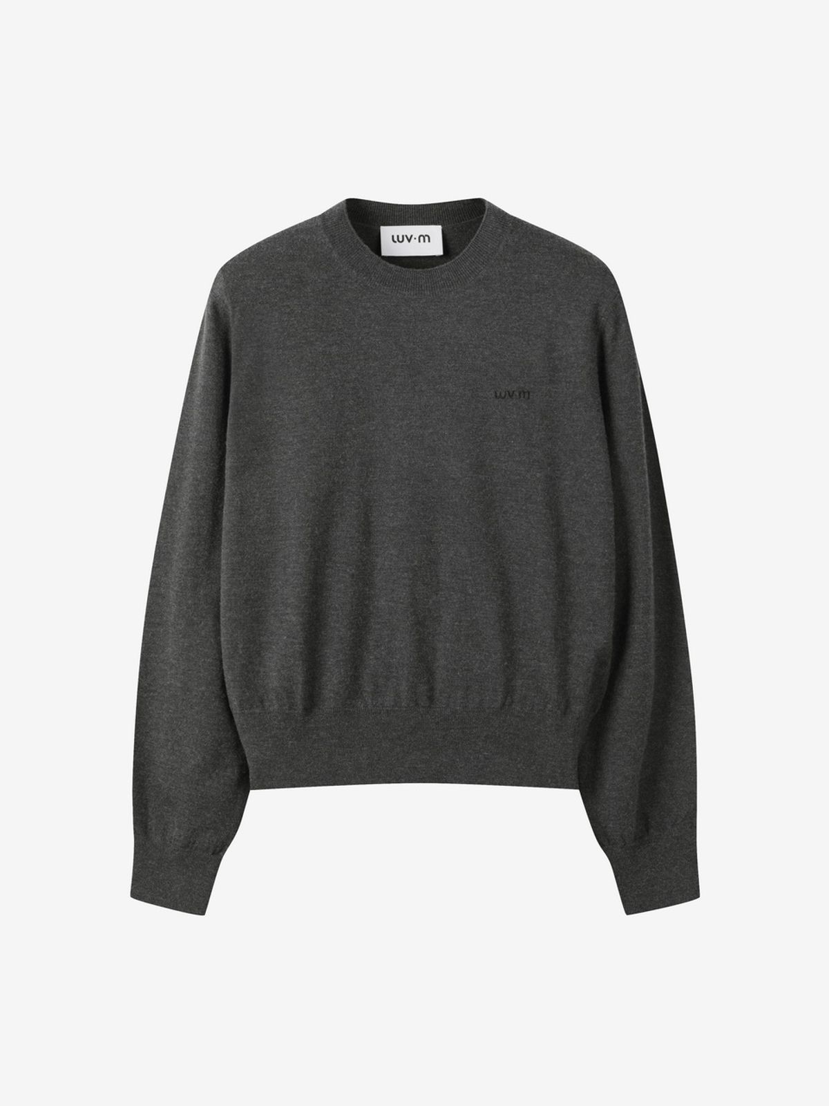 엘유브이엠(LUVM) BASIC KINT PULLOVER_CHARCOAL GRAY