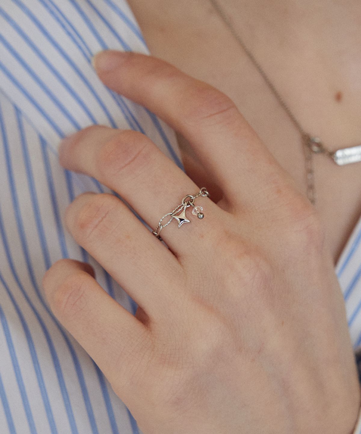 메리모티브(MERRYMOTIVE) Morning star chain ring