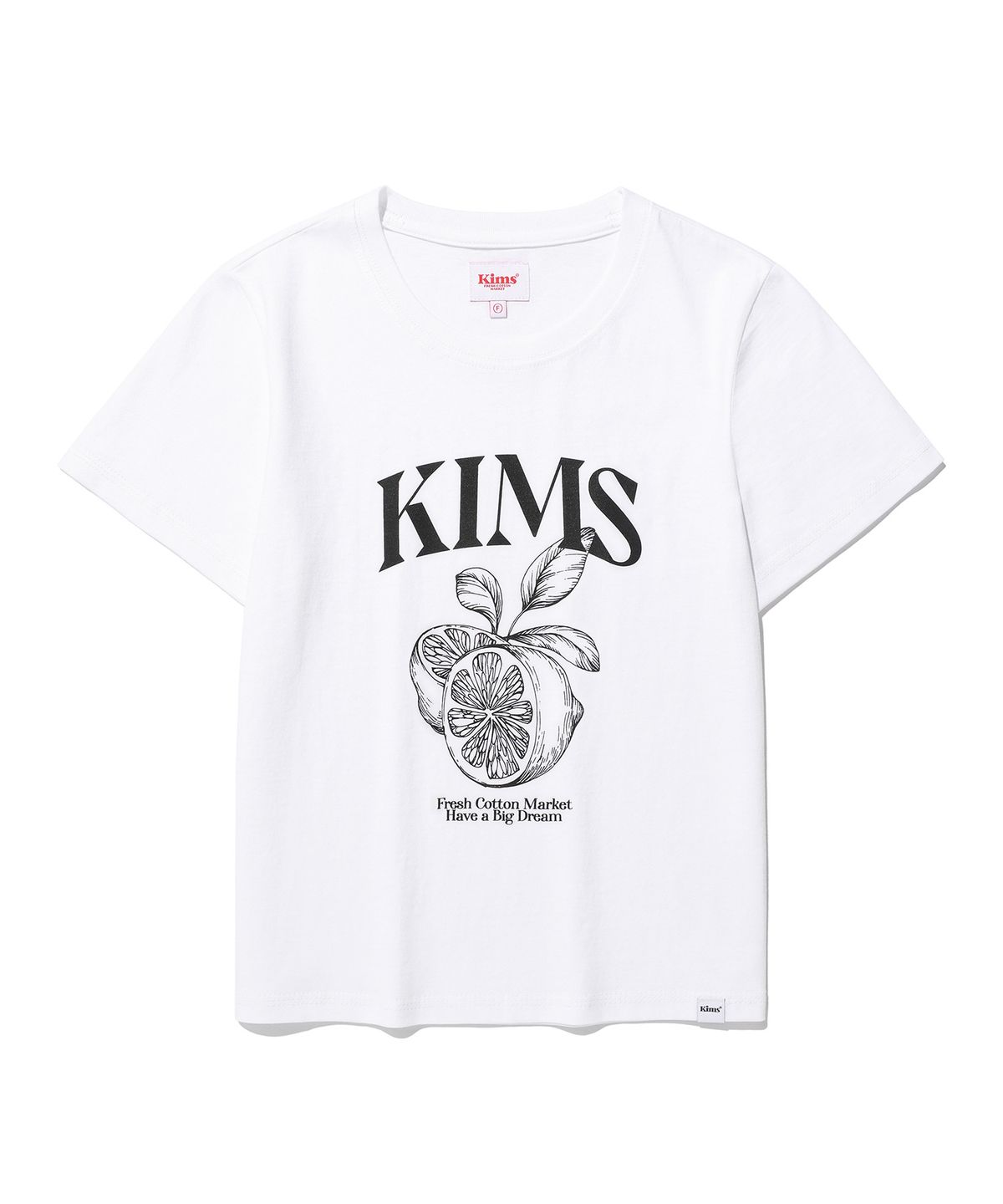 킴스 프레시 코튼 마켓(KIMS FRESH COTTON MARKET) (Unisex) Lemon Sketch Tee White