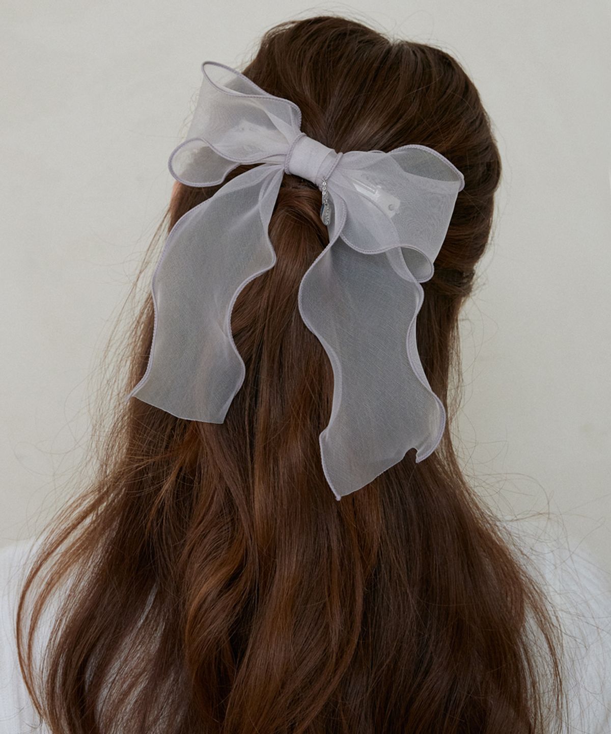 메리모티브(MERRYMOTIVE) Organza ruffle ribbon hair pin (3colors)
