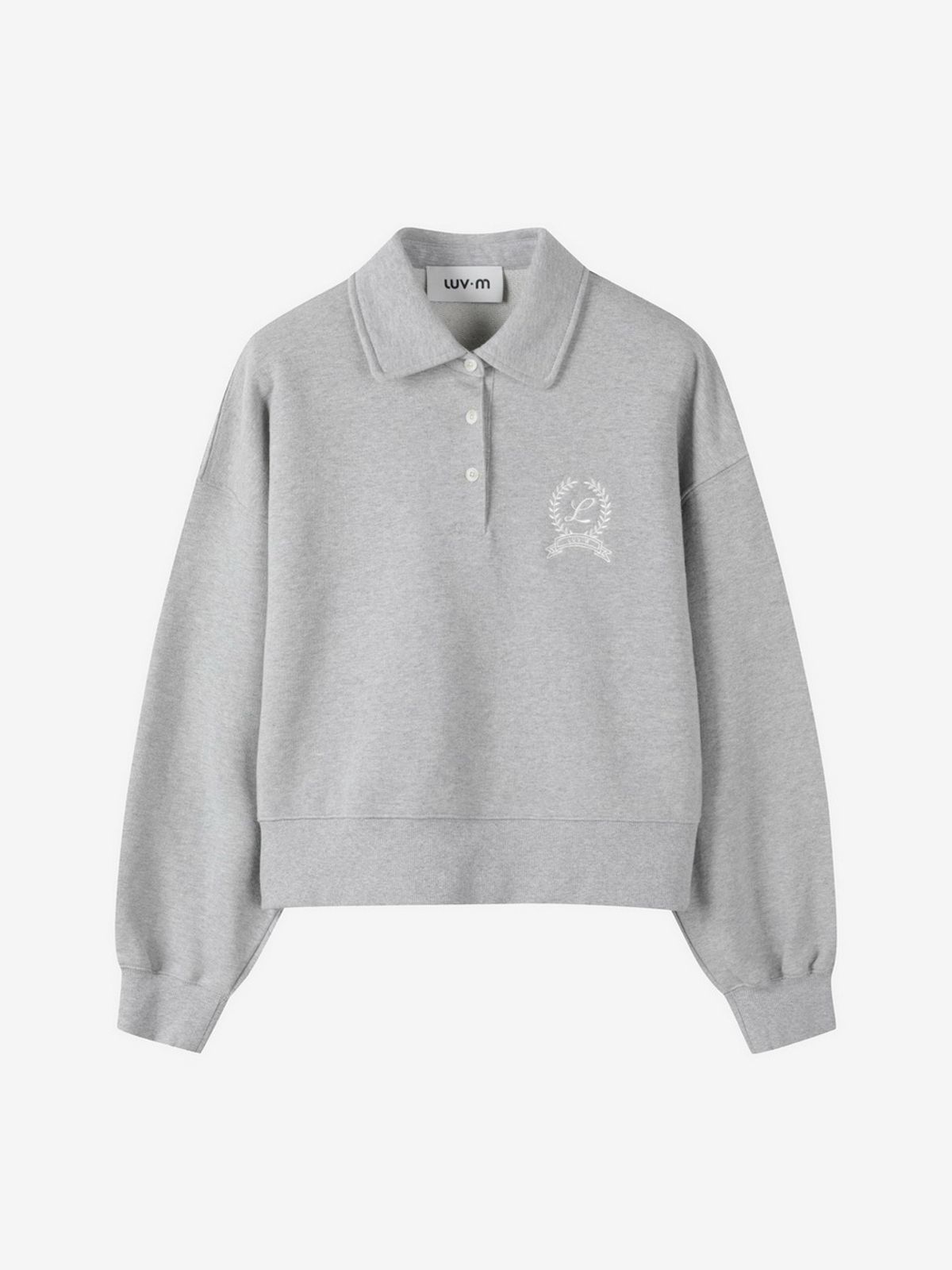엘유브이엠(LUVM) COLLAR SWEATSHIRT_MELANGE GRAY
